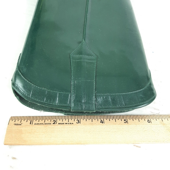 Donald J Pliner Rubber Snip Toe Cowboy Rain Boots Green Western Women's Size 9 - Picture 11 of 12